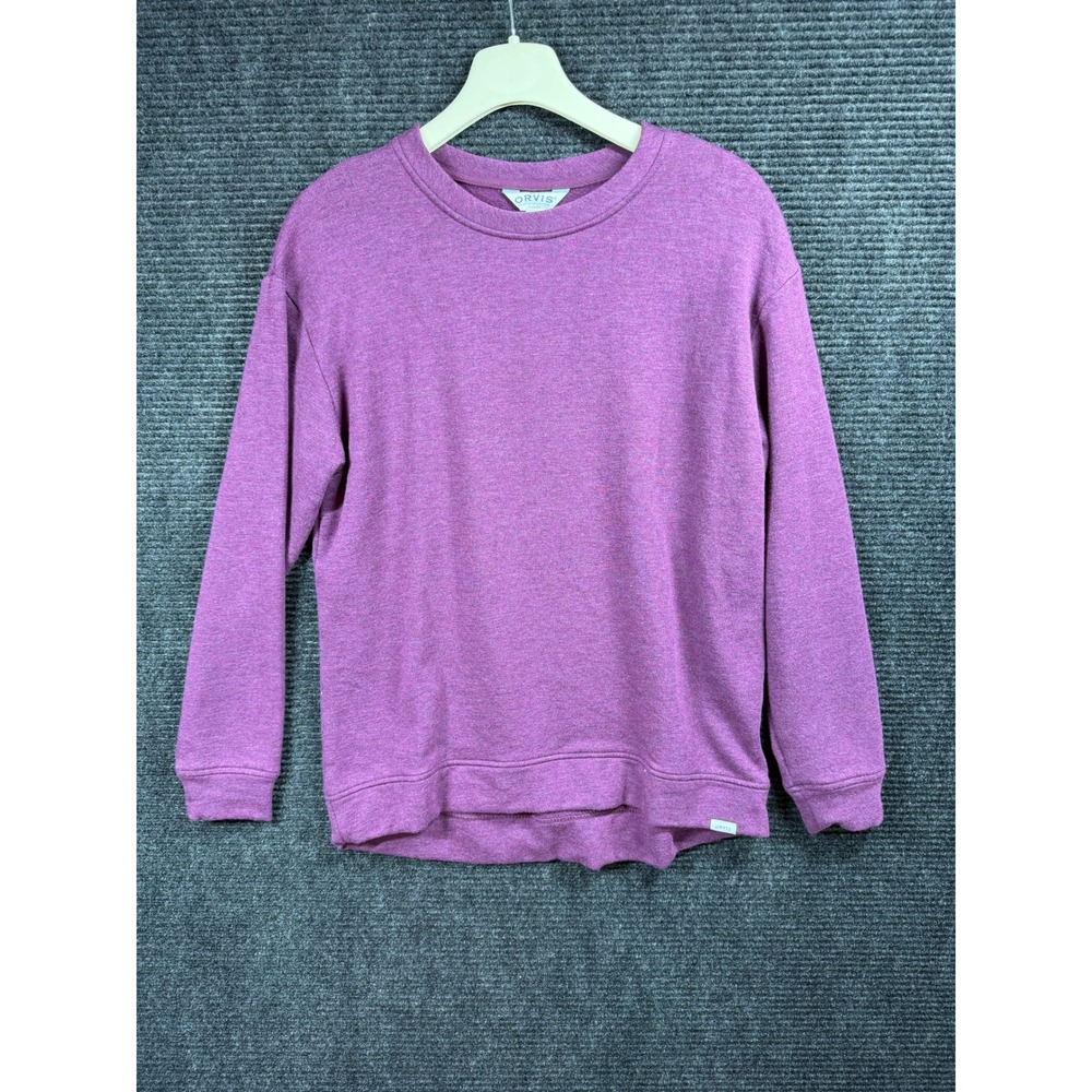 Orvis Classic Collection Womens Small Berry Purple Modal Blend Pullover Sweater